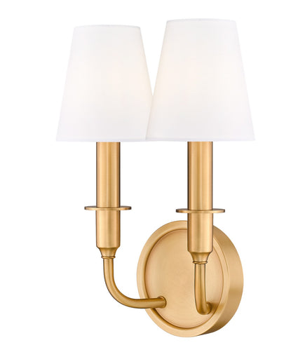 Tova Two Light Wall Sconce Rubbed Brass