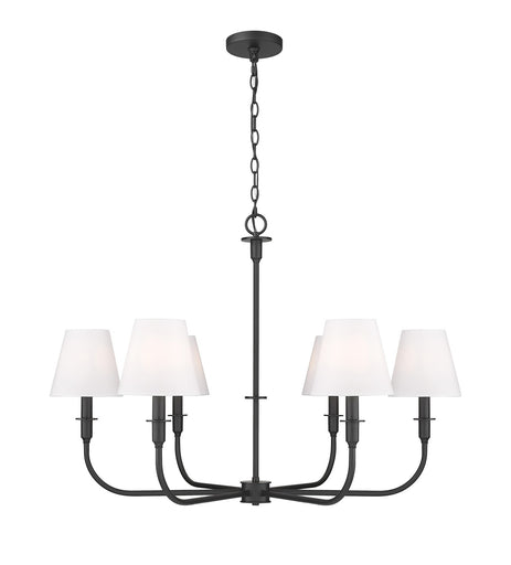 Tova Six Light Chandelier Matte Black