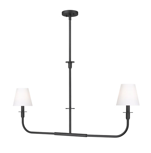 Tova Two Light Linear Chandelier Matte Black