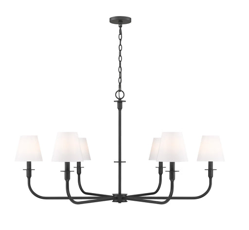Tova Six Light Chandelier Matte Black