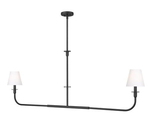 Tova Two Light Linear Chandelier Matte Black