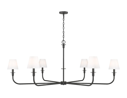 Tova Six Light Chandelier Matte Black