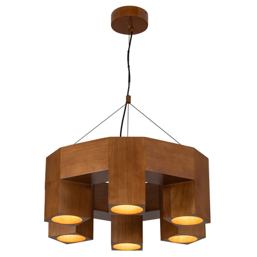 Bosco LED Chandelier Natural Oak