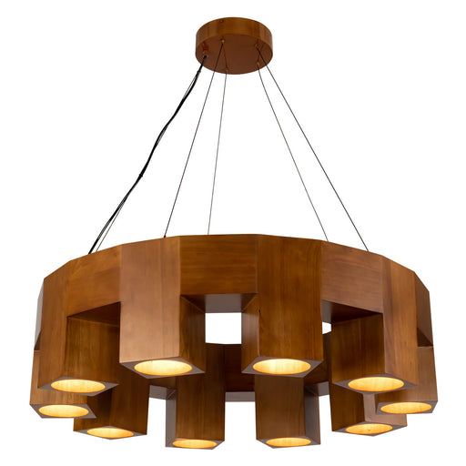 Bosco LED Chandelier Natural Oak