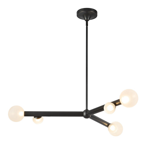 Reese LED Chandelier Urban Bronze/Opal Glass