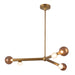 Kuzco Lighting - CH32841-VB/AM - LED Chandelier - Reese - Vintage Brass/Amber Glass