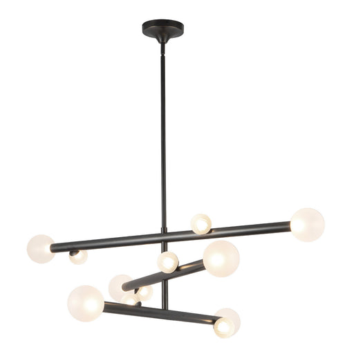 Reese LED Chandelier Urban Bronze/Opal Glass