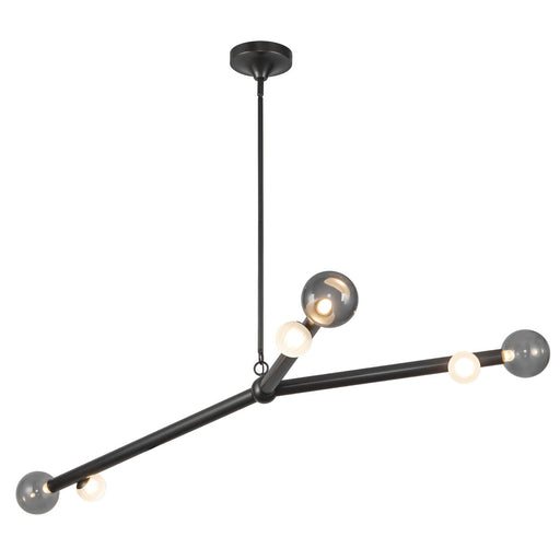 Reese LED Chandelier Urban Bronze/Smoked Glass