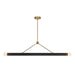 Kuzco Lighting - LP26652-BG/BVL - LED Linear Pendant - Calla - Brushed Gold/Black Vegan Leather