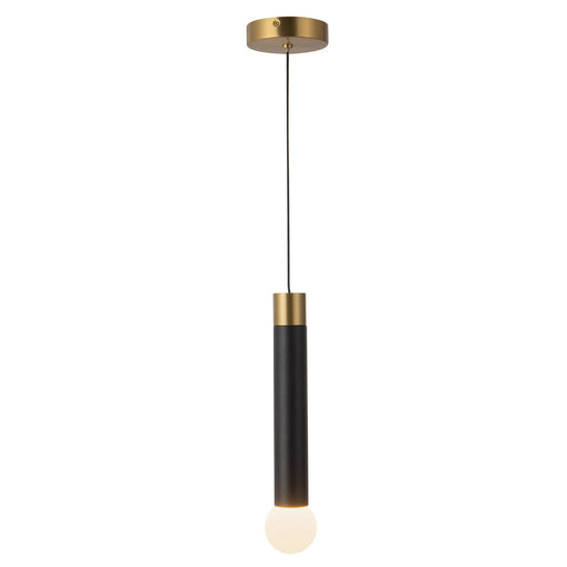 Kuzco Lighting - PD26616-BG/BVL - LED Pendant - Calla - Brushed Gold/Black Vegan Leather