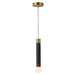 Kuzco Lighting - PD26616-BG/BVL - LED Pendant - Calla - Brushed Gold/Black Vegan Leather