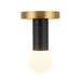 Kuzco Lighting - SF26608-BG/BVL - LED Flush Mount - Calla - Brushed Gold/Black Vegan Leather