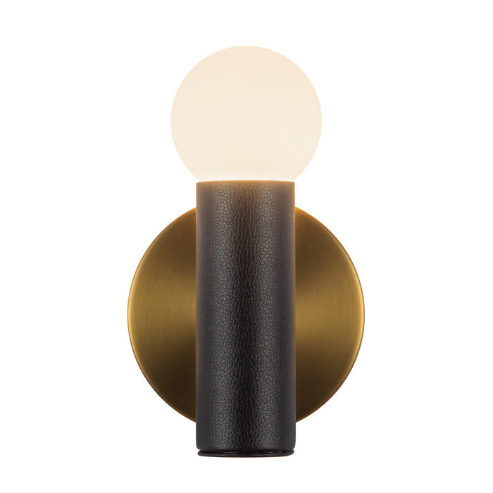 Kuzco Lighting - WS26608-BG/BVL - LED Wall Sconce - Calla - Brushed Gold/Black Vegan Leather