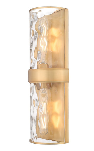 Meridian Two Light Wall Sconce Rubbed Brass