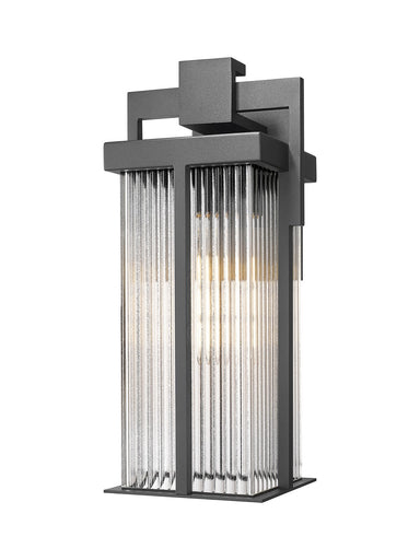 Fortis One Light Outdoor Wall Light Sand Black