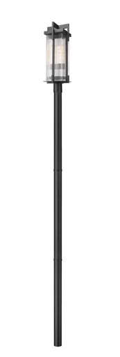 Fortis Two Light Outdoor Post Mounted Fixture Sand Black