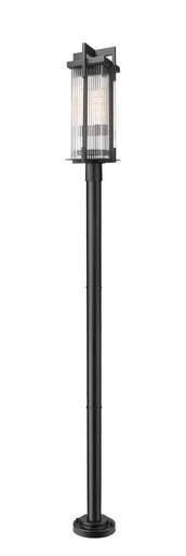 Fortis Two Light Outdoor Post Mounted Fixture Sand Black