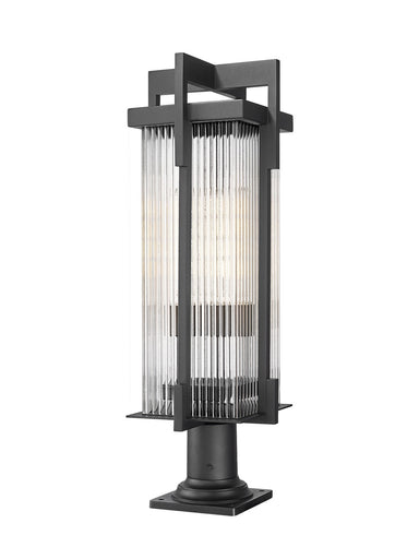 Fortis Two Light Outdoor Pier Mounted Fixture Sand Black