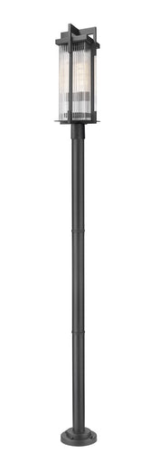 Fortis Two Light Outdoor Post Mounted Fixture Sand Black