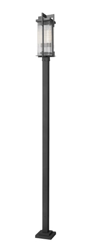 Fortis Two Light Outdoor Post Mounted Fixture Sand Black