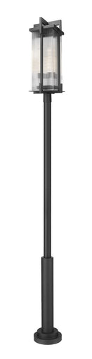 Fortis Three Light Outdoor Post Mounted Fixture Sand Black