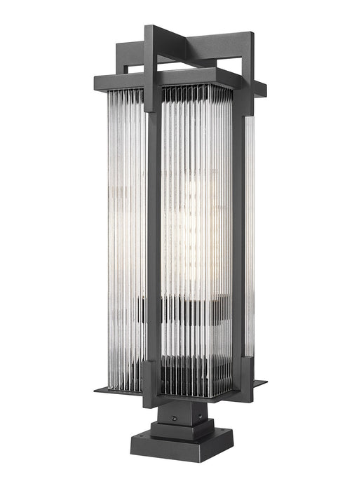 Z-Lite - 5031PHXLS-SQPM-BK - Three Light Outdoor Pier Mounted Fixture - Fortis - Sand Black