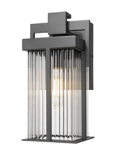 Fortis One Light Outdoor Wall Light Sand Black