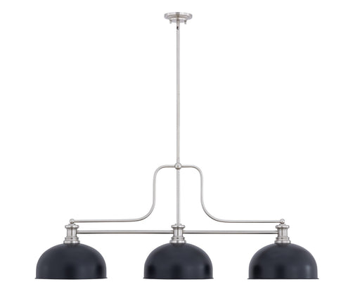 Melange Three Light Billiard Brushed Nickel