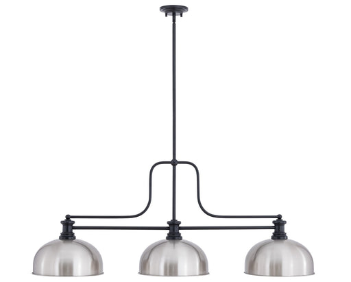 Melange Three Light Billiard Matte Black