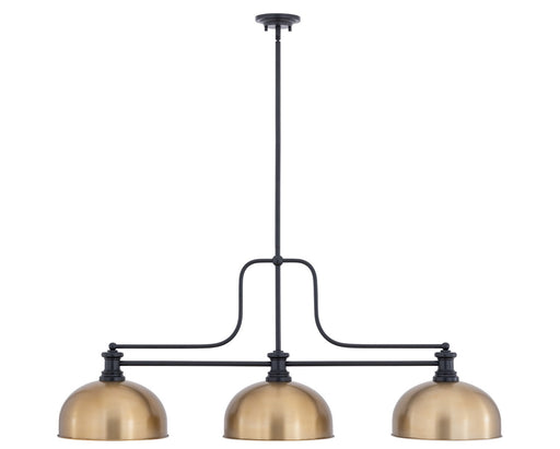 Melange Three Light Billiard Matte Black