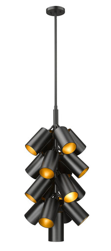Lumina 17 Light Chandelier Matte Black