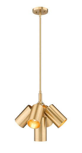 Lumina Five Light Chandelier Modern Gold