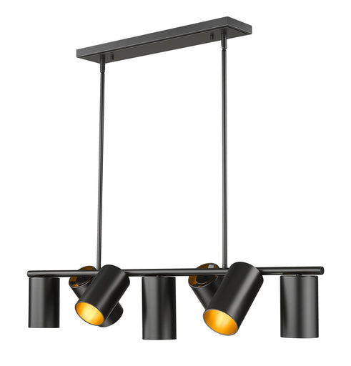 Lumina Seven Light Linear Chandelier Matte Black