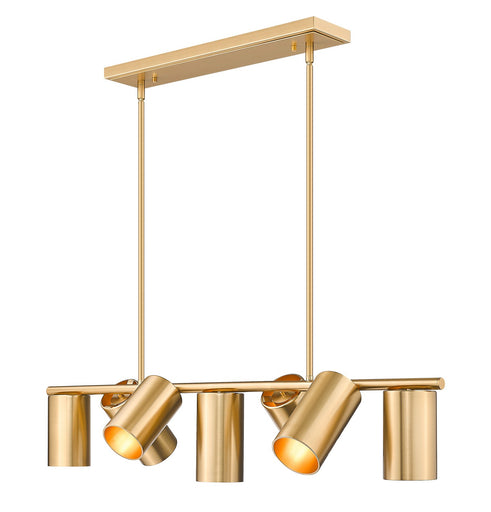 Lumina Seven Light Linear Chandelier Modern Gold