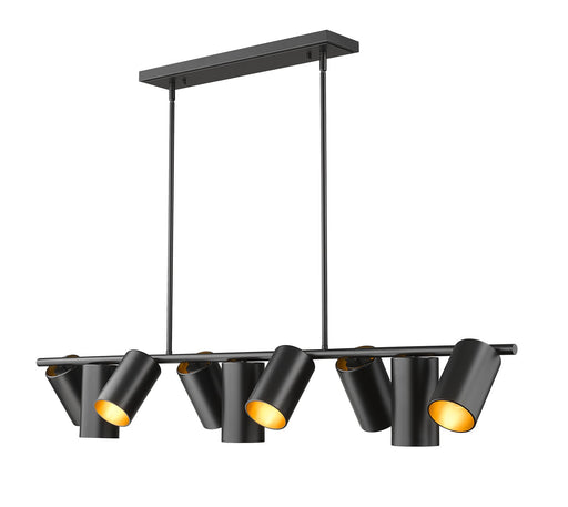 Lumina Nine Light Linear Chandelier Matte Black