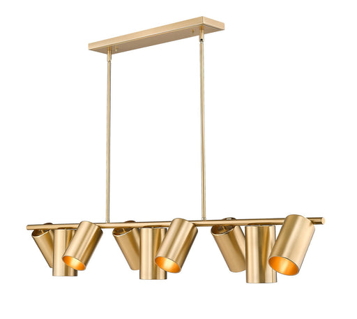 Lumina Nine Light Linear Chandelier Modern Gold