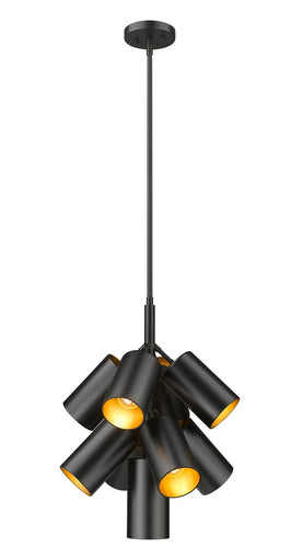 Lumina Nine Light Chandelier Matte Black