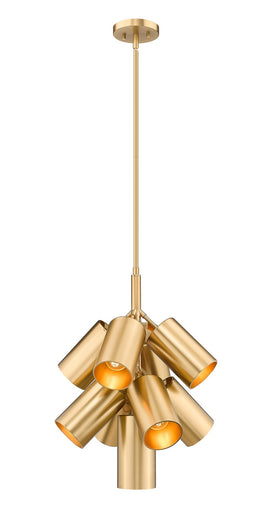 Lumina Nine Light Chandelier Modern Gold