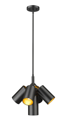 Lumina Five Light Chandelier Matte Black