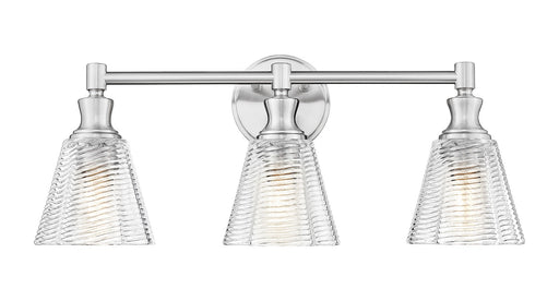 Auden Three Light Vanity Brushed Nickel
