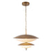 Alora - CH315224VBOP - LED Chandelier - Prescott - Vintage Brass/Opal Matte Glass