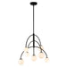 Alora - CH686027MBOP - Seven Light Chandelier - Fiona - Matte Black/Opal Glass