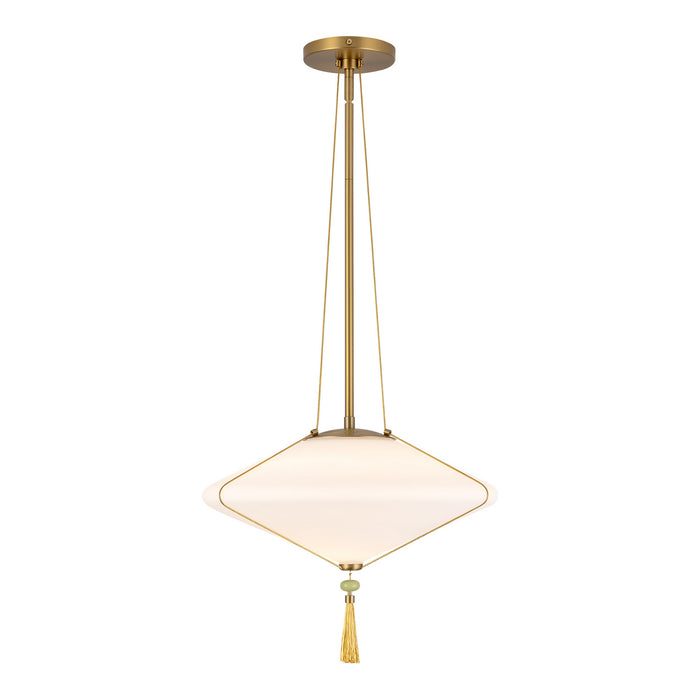 Alora - PD481015BGOP - One Light Pendant - Reeve - Brushed Gold/Opal Glass