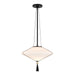 Alora - PD481015MBOP - One Light Pendant - Reeve - Matte Black/Opal Glass
