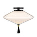 Alora - SF481015MBOP - One Light Flush Mount - Reeve - Matte Black/Opal Glass