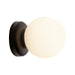Alora - WS686405MBOP - One Light Wall Sconce - Fiona - Matte Black/Opal Glass