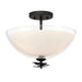 Minka-Lavery - 10255-899 - Three Light Semi-Flush Mount - Elowen - Dark Matte Black