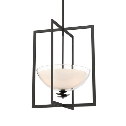 Minka-Lavery - 10256-899 - Three Light Pendant - Elowen - Dark Matte Black