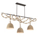 Minka-Lavery - 16067-860 - Three Light Linear Chandelier - Cordón - Dark Bronze