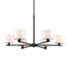 Minka-Lavery - 2065-899 - Six Light Chandelier - Seville - Dark Matte Black